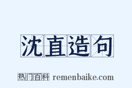 沈直造句是什么意思的图片